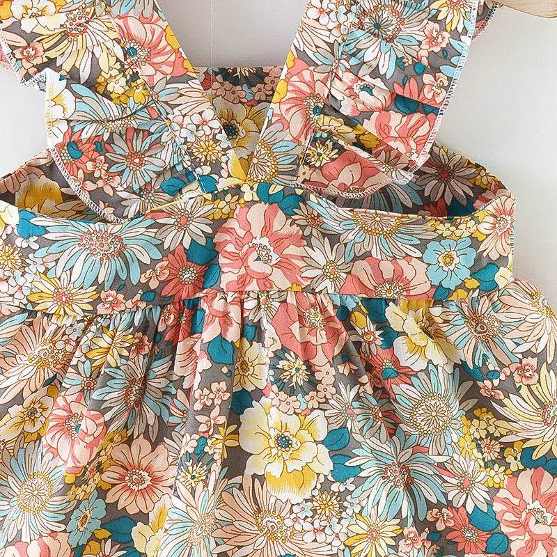 BloomBelle – Summer Ruffle Dress & Bag Set for Little Girls