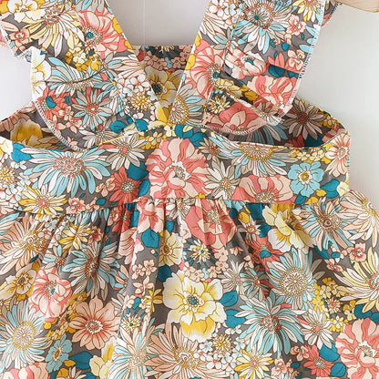 BloomBelle – Summer Ruffle Dress & Bag Set for Little Girls