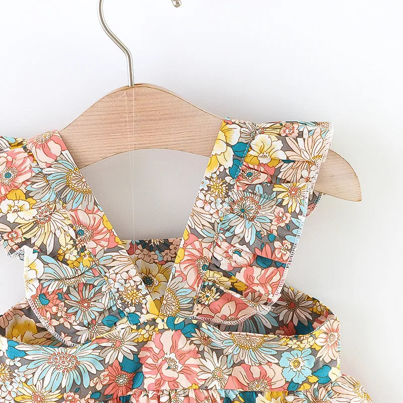 BloomBelle – Summer Ruffle Dress & Bag Set for Little Girls