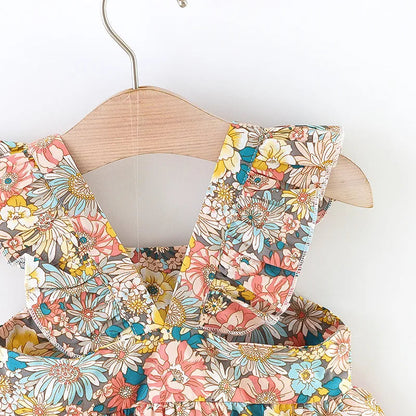 BloomBelle – Summer Ruffle Dress & Bag Set for Little Girls