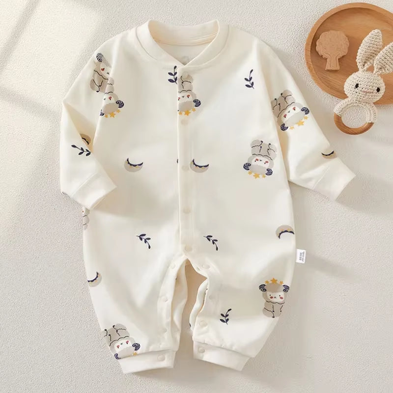 PureNest – Long Sleeve Cotton Baby Romper for Boys & Girls