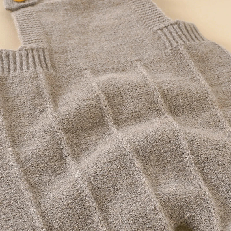 Sleeveless Knitted Baby Romper Set