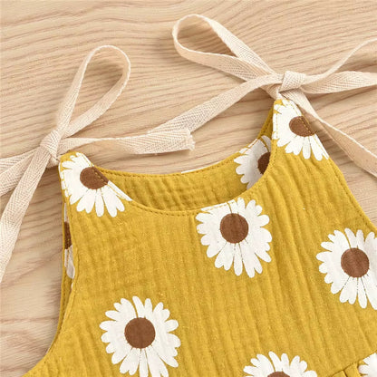 Daisy Days – Baby Girl Summer Romper with Tie Straps